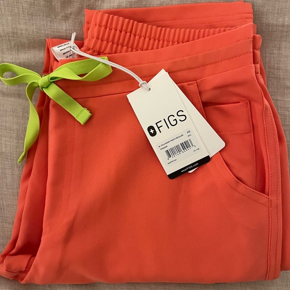 Figs Tops Figs Hot Coral Catarina One Pocket Scrub Top Poshmark